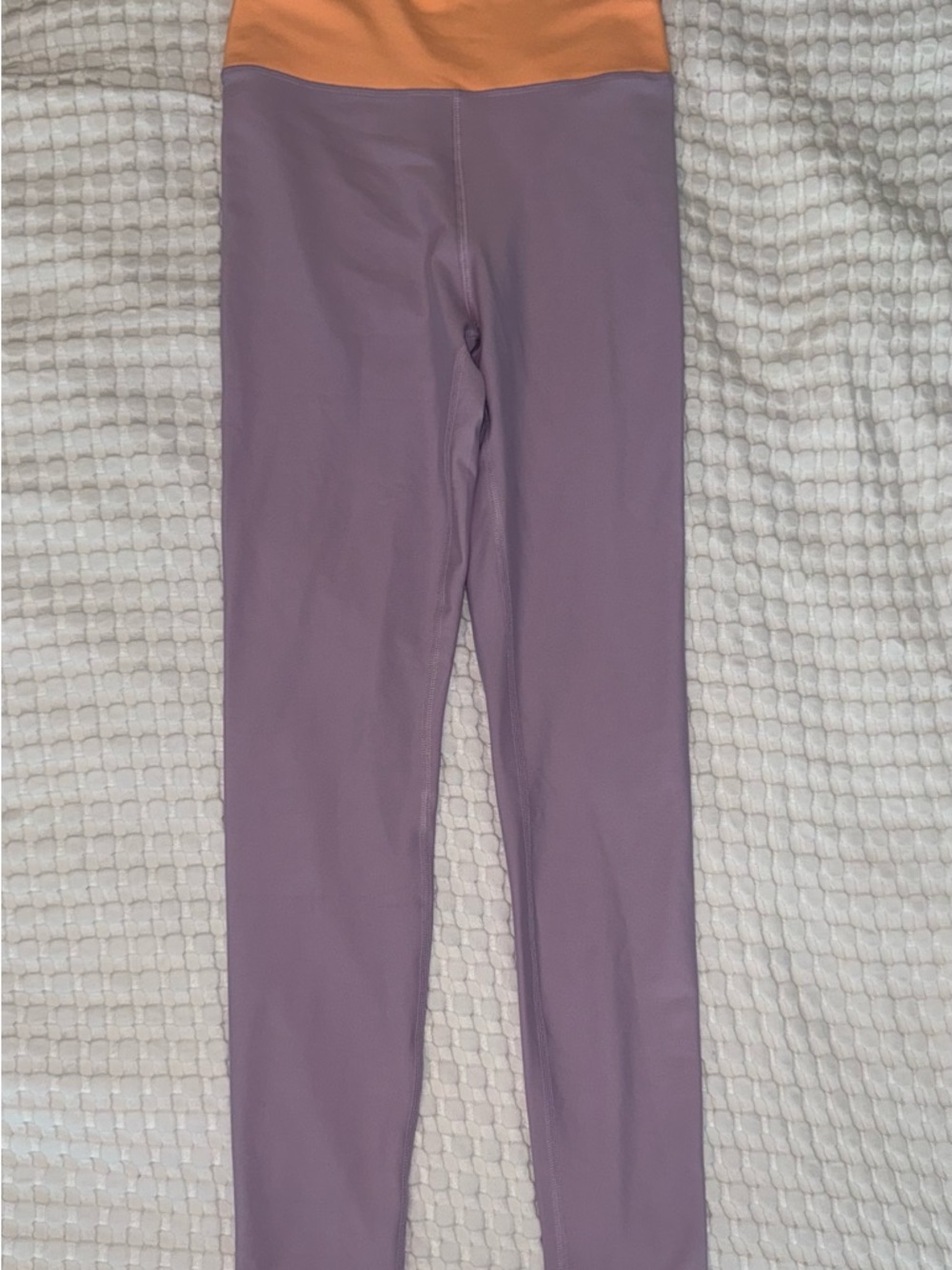 WeWoreWhat Lavender Leggings with Peach Waistband